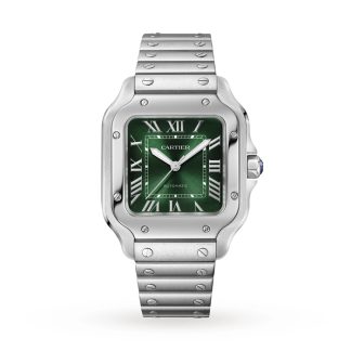 Cartier Santos de Cartier Watch Medium Model Steel Automatic Udskiftelig læderrem WSSA0061