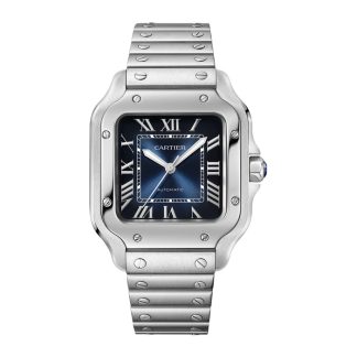 Cartier Santos de Cartier Watch Medium Model Steel Automatic Udskiftelig læderrem WSSA0063
