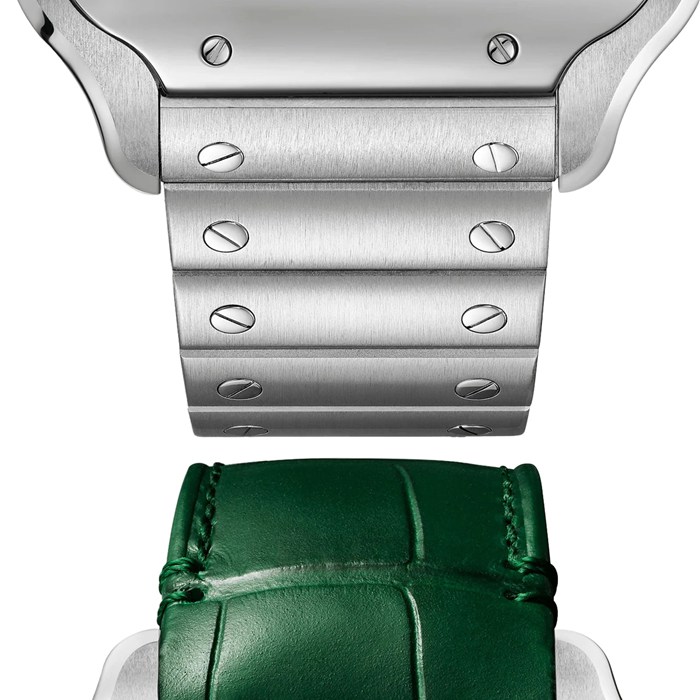 Cartier Santos ur skeleton stor model Fremstilling mekanisk værk med manuel optræk WHSA0028 - Billede 2