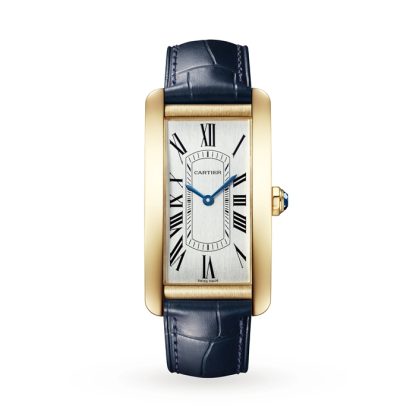 Cartier Tank Américaine Ur Stor Model Automatisk Urværk Gul Guld WGTA0300