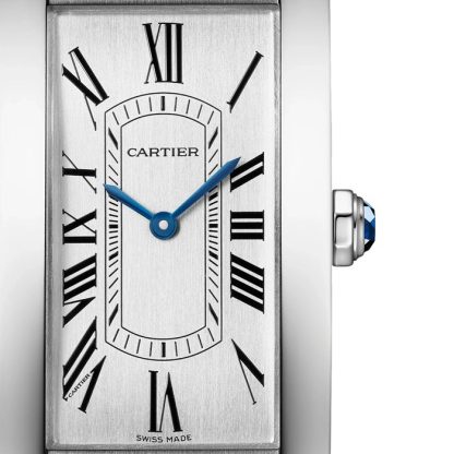 Cartier Tank Américaine Ur Stor Model Automatisk Urværk Stål Læder WSTA0083 - Billede 2