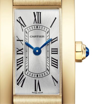 Cartier Tank Américaine Watch Mini Model Quartz Movement Yellow Gold WGTA0353 - Billede 2