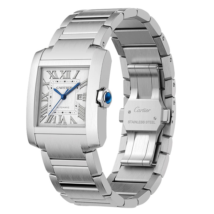 Cartier Tank Française Ur Stor model Automatisk mekanisk værk Stål WSTA0067 - Billede 3