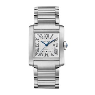 Cartier Tank Française Ur Stor model Automatisk mekanisk værk Stål WSTA0067