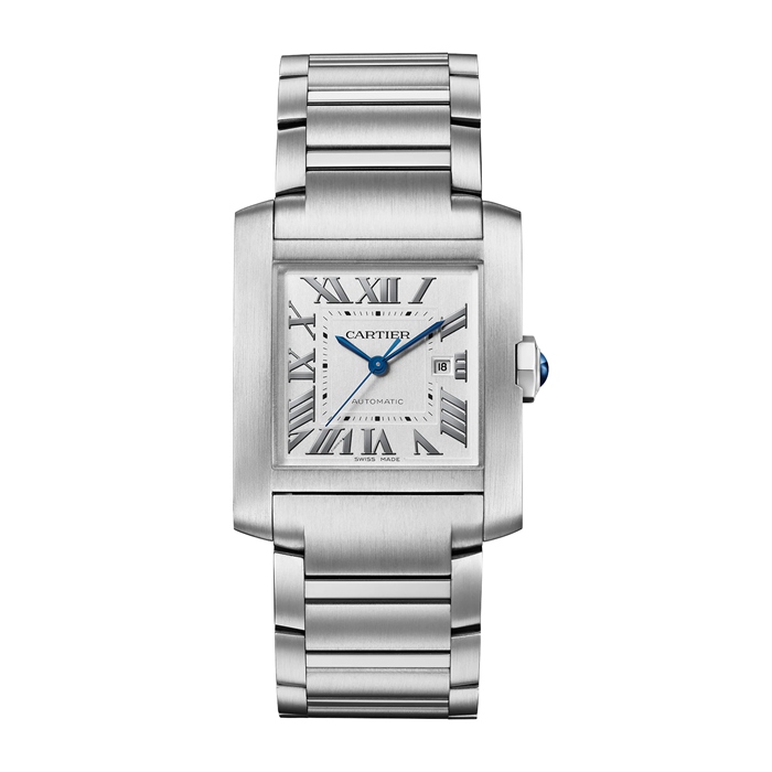 Cartier Tank Française Ur Stor model Automatisk mekanisk værk Stål WSTA0067