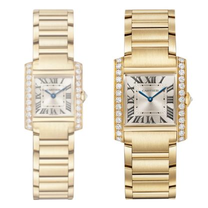 Cartier Tank Francaise Watch Medium Model Quartz Movement 18K Yellow Gold Case WJTA0061 - Billede 4