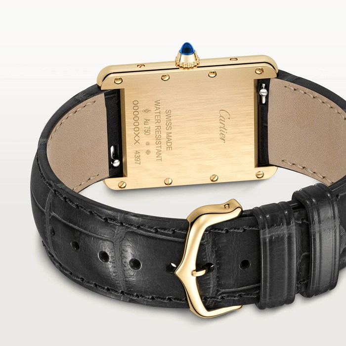 Cartier Tank Louis Cartier Ur Stor model Kvartsurværk Gult Guld WGTA0067 - Billede 3