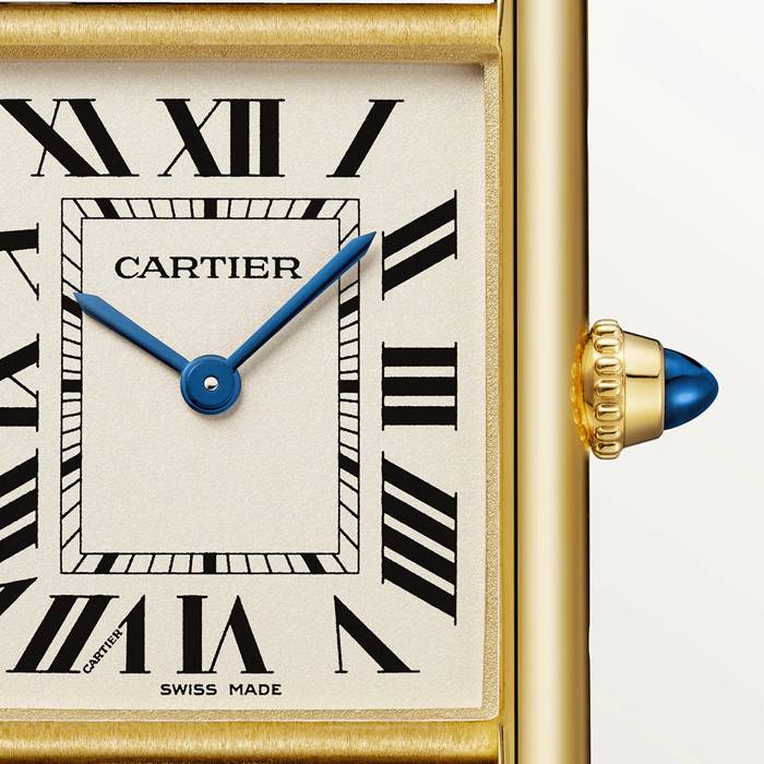 Cartier Tank Louis Cartier Ur Stor model Kvartsurværk Gult Guld WGTA0067 - Billede 4