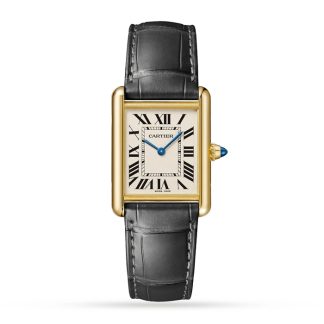 Cartier Tank Louis Cartier Ur Stor model Kvartsurværk Gult Guld WGTA0067