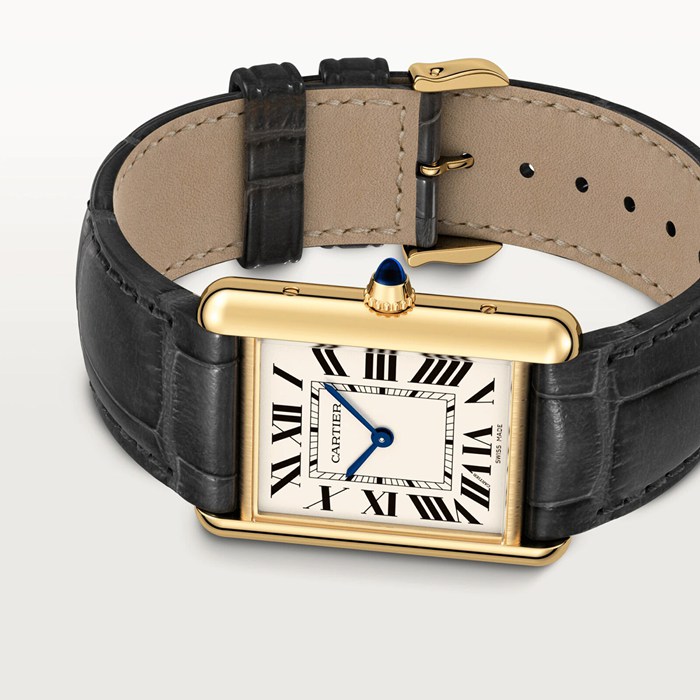 Cartier Tank Louis Cartier Ur Stor model Kvartsurværk Gult Guld WGTA0067 - Billede 5