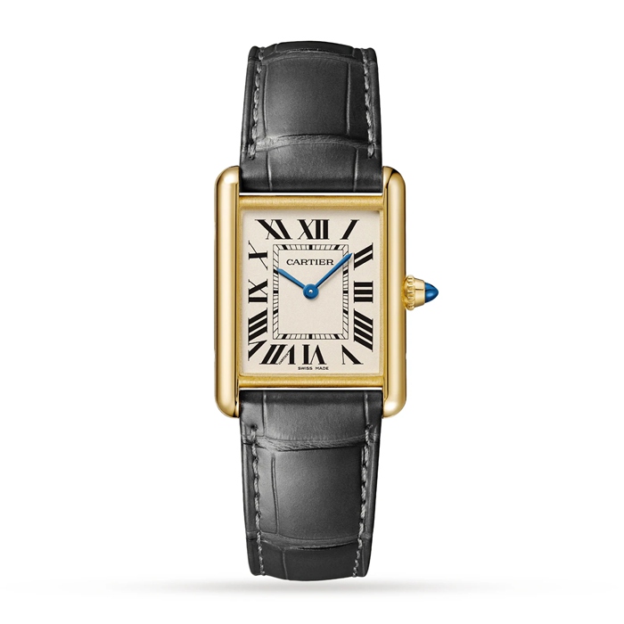 Cartier Tank Louis Cartier Ur Stor model Kvartsurværk Gult Guld WGTA0067