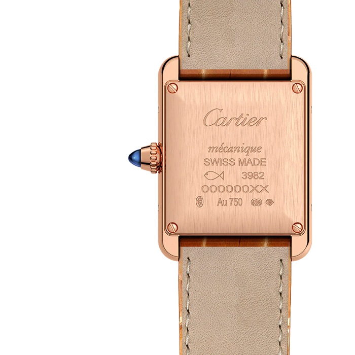 Cartier Tank Louis Cartier Watch Lille model Håndoptrækkeligt mekanisk urværk Rosaguld læder WGTA0010 - Billede 4