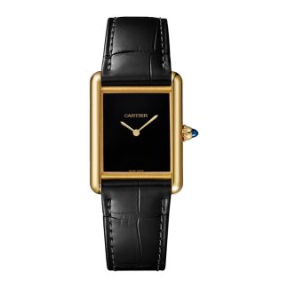 Cartier Tank Louis Cartier Watch Stor model Fremstilling af mekanisk værk med manuel optrækskasse i gult guld WGTA0091