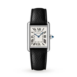 Cartier Tank Must Large Model Quartz Movement Stål Læder WSTA0041