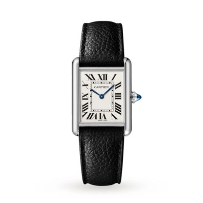 Cartier Tank Must Large Model Quartz Movement Stål Læder WSTA0041