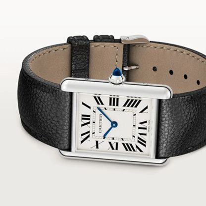 Cartier Tank Must Large Model Quartz Movement Stål Læder WSTA0109 - Billede 4