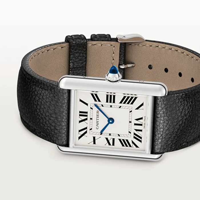 Cartier Tank Must Large Model Quartz Movement Stål Læder WSTA0109 - Billede 4