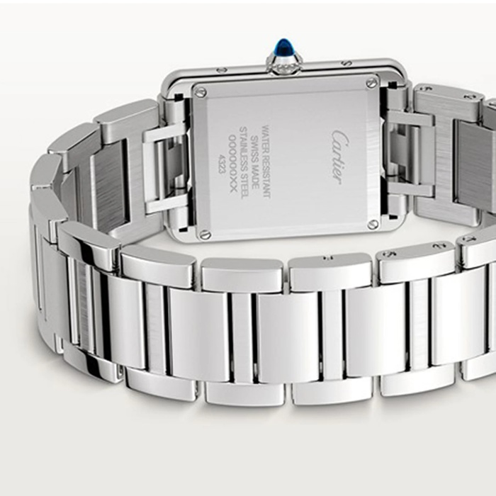 Cartier Tank Must Large Model Quartz Movement Steel 33,7 mm X 25,5 mm WSTA0052 - Billede 4