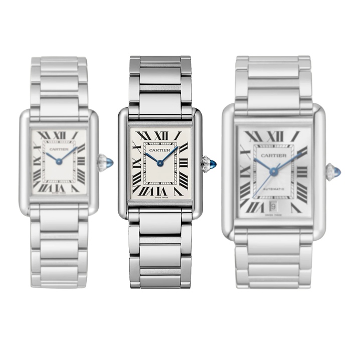 Cartier Tank Must Watch Large Model Quartz Movement Steel Case WSTA0106 - Billede 5