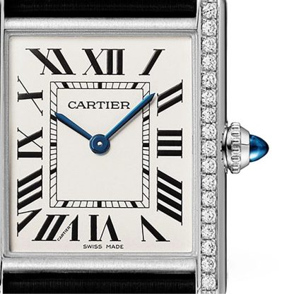 Cartier Tank Must Watch Large Model Quartz Movement Steel Diamonds W4TA0017 - Billede 3
