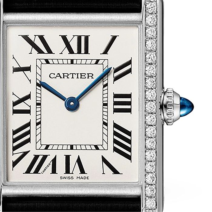 Cartier Tank Must Watch Large Model Quartz Movement Steel Diamonds W4TA0030 - Billede 3