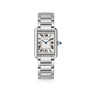 Cartier Tank Must Watch Small Model Quartz Movement Steel Case WSTA0107