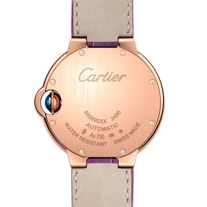 Cartier ballon Bleu De Cartier Ur 33mm Automatisk Urværk Rosaguld Diamanter Læder WE902066 - Billede 3