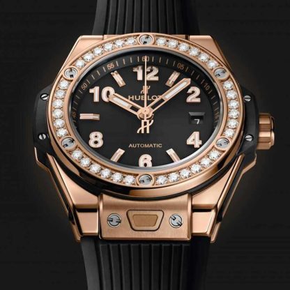 Hublot Big Bang One Click King Gold Diamonds 33 mm ur 485.OX.1180.RX.1204 - Billede 2