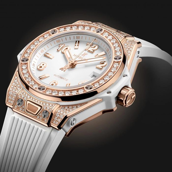 Hublot Big Bang One Click King Gold White Pavé 33mm Ur 485.OE.2080.RW.1604 - Billede 4