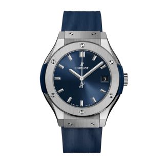 Hublot Classic Fusion Titanium Blue 33mm dameur 581.NX.7170.RX