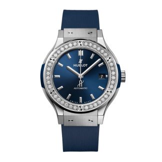 Hublot Classic Fusion Titanium Blue Diamonds 38mm dameur 565.NX.7170.RX.1204