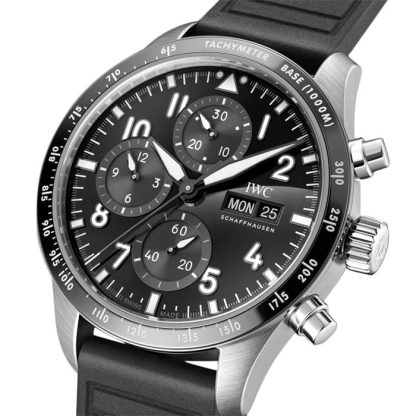 IWC Pilot Performance Chronograph 41mm AMG herreur sort gummi IW388305 - Billede 3