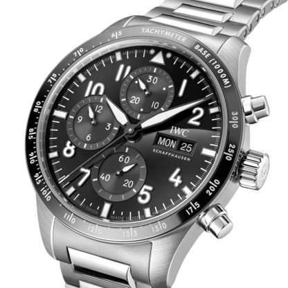 IWC Pilot Performance Chronograph 41mm AMG herreur sort titanium IW388304 - Billede 3