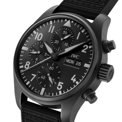 IWC Pilot's Chronograph Top Gun Ceratanium 41mm herreur sort IW388106 - Billede 3