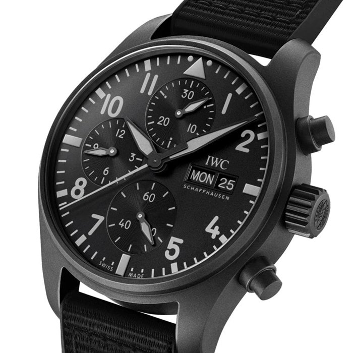 IWC Pilot's Chronograph Top Gun Ceratanium 41mm herreur sort IW388106 - Billede 3