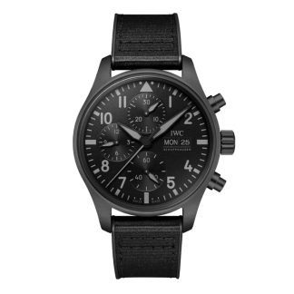 IWC Pilot's Chronograph Top Gun Ceratanium 41mm herreur sort IW388106