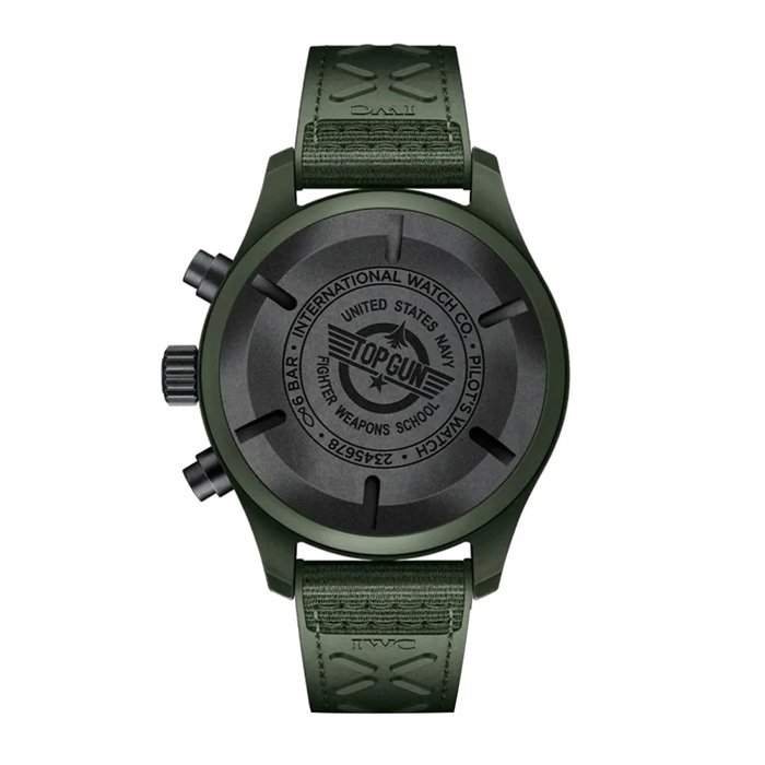 IWC Pilot's Chronograph Top Gun Edition Woodland 44,5 mm herreur grøn IW389106 - Billede 2