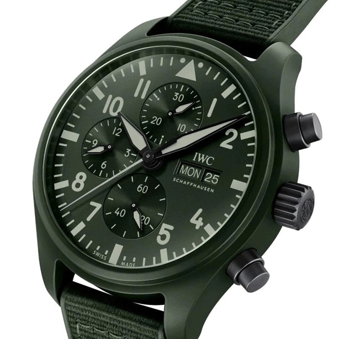 IWC Pilot's Chronograph Top Gun Edition Woodland 44,5 mm herreur grøn IW389106 - Billede 3