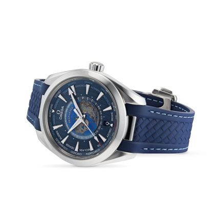 Omega Aqua Terra 150M CoAxial Master Chronometer GMT Worldtimer 43mm O22012432203001 - Billede 2