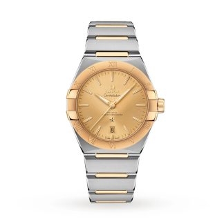 Omega Constellation 39 mm stål - gult guld på stål - gult guld O13120392008001