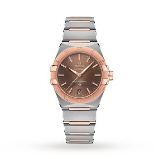 Omega Constellation Co-Axial 36 mm herreur brun O13120362013001