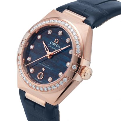 Omega Constellation Co-Axial Master Chronometer 29 mm dameur blå O13158292099006 - Billede 5