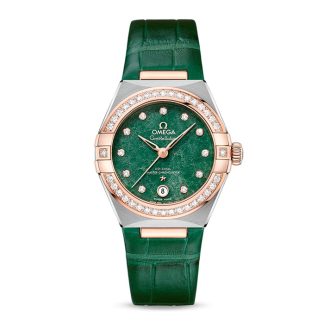 Omega Constellation Co-Axial Master Chronometer 29 mm dameur grøn O13128292099001