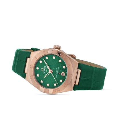 Omega Constellation Co-Axial Master Chronometer 29 mm dameur grøn O13153292099002 - Billede 3