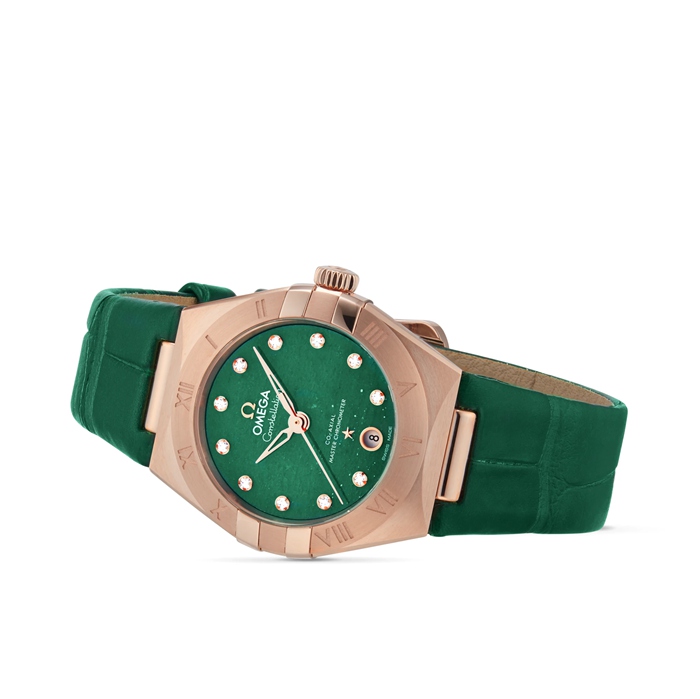 Omega Constellation Co-Axial Master Chronometer 29 mm dameur grøn O13153292099002 - Billede 3
