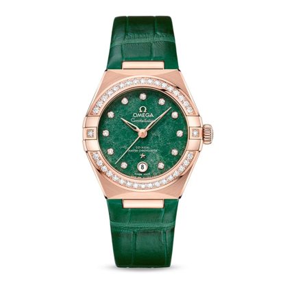 Omega Constellation Co-Axial Master Chronometer 29 mm dameur grøn O13158292099004