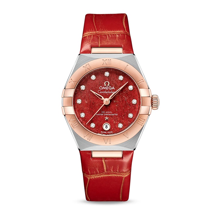 Omega Constellation Co-Axial Master Chronometer 29 mm dameur rød O13123292099002