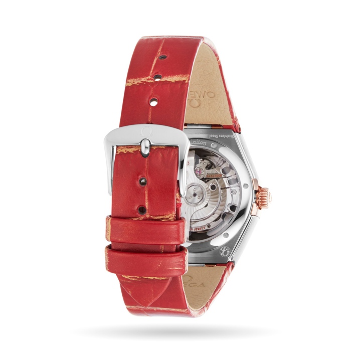Omega Constellation Co-Axial Master Chronometer 29 mm dameur rød O13128292099002 - Billede 4