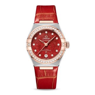 Omega Constellation Co-Axial Master Chronometer 29 mm dameur rød O13128292099002