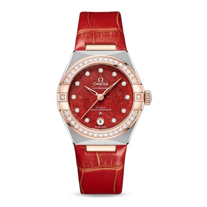 Omega Constellation Co-Axial Master Chronometer 29 mm dameur rød O13128292099002